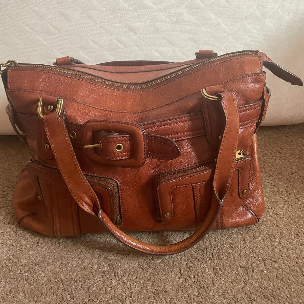 Brown shoulder bag